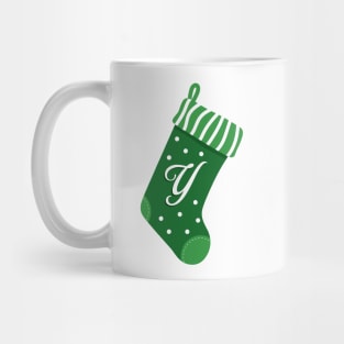 Christmas Stocking with the Letter Y Mug